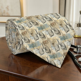 Vintage Anatomy Lungs Science Custom Necktie ネクタイ
