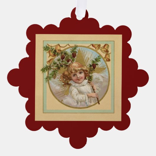 Vintage Angel Paper Ornament Card オーナメントカード (正面)