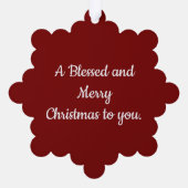 Vintage Angel Paper Ornament Card オーナメントカード (裏面)