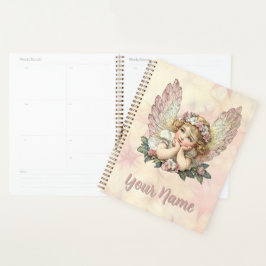 Vintage Angel Planner Personalize with Your Name" プランナー手帳