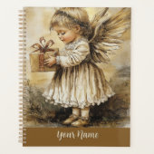 Vintage Angel Planner Personalize with Your Name" プランナー手帳 (正面)