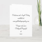 Vintage Angel With Holly Christmas Greeting Card カード (裏面)