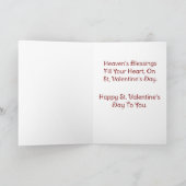 Vintage Angel With Roses Valentine's Day Card カード (内部)