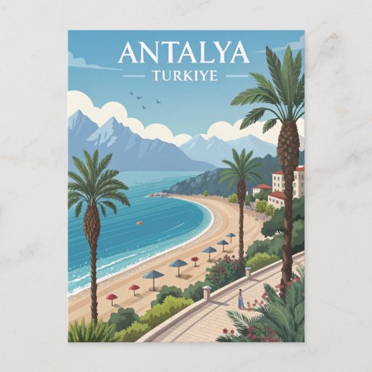 Vintage Antalya Travel ポストカード (正面)