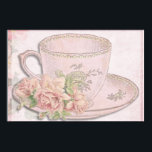Vintage Antique Art Deco Rose Tea Cup Saucer ポスター<br><div class="desc">Vintage Antique Art Deco Rose Tea Cup Saucer design.</div>