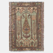 Vintage Antique Iranian Persian Rug Carpet  スローブランケット (正面縦)