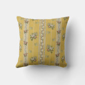 Vintage Antique Wallpaper Yellow  クッション (裏面)
