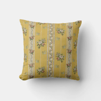 Vintage Antique Wallpaper Yellow クッション