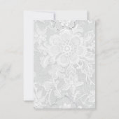 Vintage Antique White Lace Wedding 出欠カード (裏面)