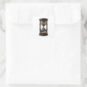 Vintage Antique Wooden Hourglass 3D Timepiece Die- スクエアシール (バッグ)