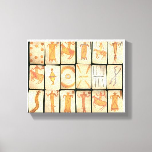 "Vintage Apache Drawings" キャンバスプリント (正面)