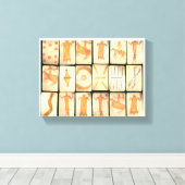 "Vintage Apache Drawings" キャンバスプリント (インサイチュ (ウッドフロア))