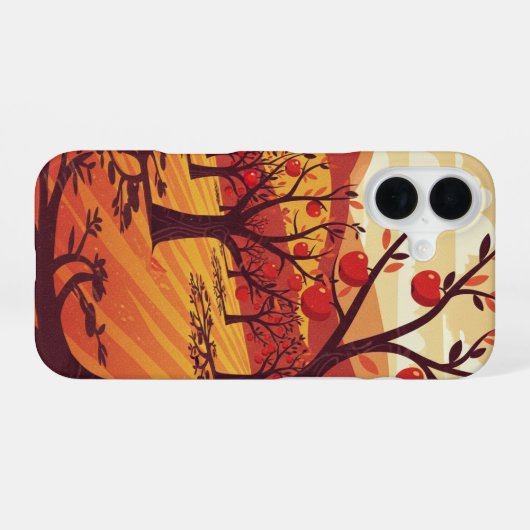 Vintage Apple Orchard iPhone 16ケース (裏面横)