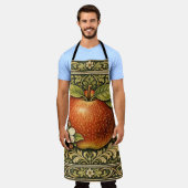 Vintage apple painting  エプロン (着用した状態)