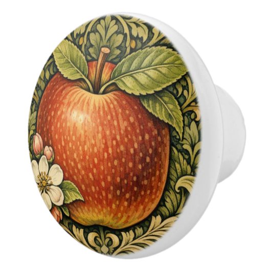 Vintage apple painting  セラミックノブ (右)