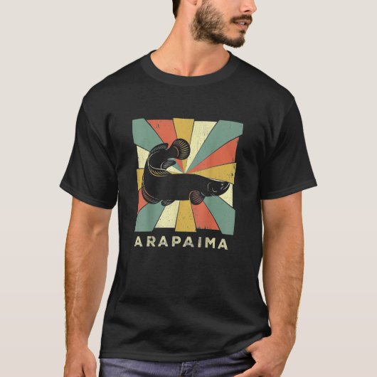 Vintage Arapaima Fish Lover Retro Style Animal  Tシャツ (正面)