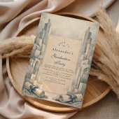 Vintage Architecture Drawing Graduation 招待状