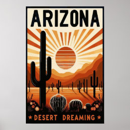 Vintage Arizona Desert Dreaming Poster ポスター