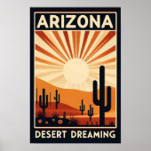 Vintage Arizona Desert Dreaming Poster ポスター (正面)