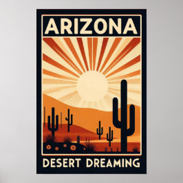 Vintage Arizona Desert Dreaming Poster ポスター
