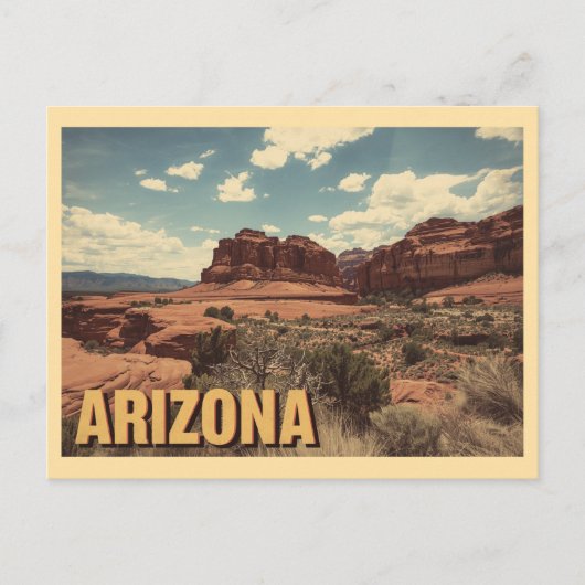 Vintage Arizona Travel ポストカード (正面)