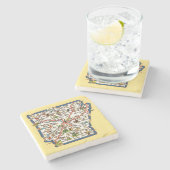 Vintage Arkansas Map Ceramic Tile ストーンコースター (横)