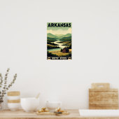 Vintage Arkansas Rustic Rivers Poster ポスター (キッチン)