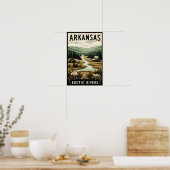 Vintage Arkansas Rustic Rivers Poster ポスター (キッチン)
