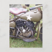 Vintage Army Motorcycle ポストカード (正面)
