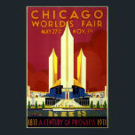 Vintage Art Deco 1933 World's Fair Expo ポスター<br><div class="desc">This is a digitally enhanced print of the vintage Art Deco 1933 World's Fair Expo,  A Century Of Progress Poster</div>