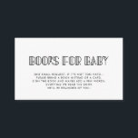 Vintage art deco baby shower book request card エンクロージャーカード<br><div class="desc">Modern design Books for baby card. A simple insert for your baby shower invitations,  to request a signed book instead of a card. Fully customizable colors,  removable dotted background.</div>