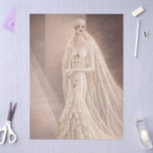 Vintage Art Deco Bridal Fashion Illustration 薄葉紙 (クラフト)