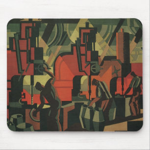 Vintage Art Deco Business Industrial Manufacturing マウスパッド