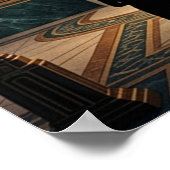 Vintage Art Deco Cinema Entrance Gold & Marble ポスター (角)