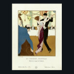 Vintage Art Deco Couple Dancing The Tango ポスター<br><div class="desc">This is a digitally enhanced print of an antique 1914 Art Deco illustration of a couple dancing the Tango.</div>