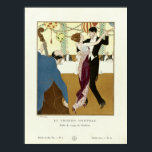 Vintage Art Deco Couple Dancing The Tango ポスター<br><div class="desc">This is a digitally enhanced print of an antique 1914 Art Deco illustration of a couple dancing the Tango.</div>