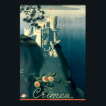 Vintage Art Deco Crimea Tourism Travel ポスター<br><div class="desc">This is a digitally enhanced print of a vintage Art Deco travel Chromolithograph about Crimea. Vneshtorgizdat commissioned by Intourist,  1935.  It features The Swallow's Nest,  a Neo Gothic castle overlooking the Cape of Ai-Todor on the Black Sea.</div>