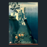 Vintage Art Deco Crimea Tourism Travel ポスター<br><div class="desc">This is a digitally enhanced print of a vintage Art Deco travel Chromolithograph about Crimea. Vneshtorgizdat commissioned by Intourist,  1935.  It features The Swallow's Nest,  a Neo Gothic castle overlooking the Cape of Ai-Todor on the Black Sea.</div>