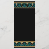 Vintage Art Deco Gold Frame Wedding Menu メニュー (裏面)
