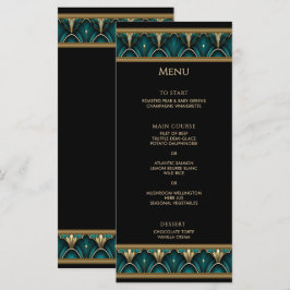 Vintage Art Deco Gold Frame Wedding Menu メニュー