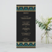 Vintage Art Deco Gold Frame Wedding Menu メニュー (スタンド正面)