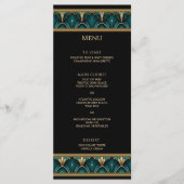 Vintage Art Deco Gold Frame Wedding Menu メニュー (正面)