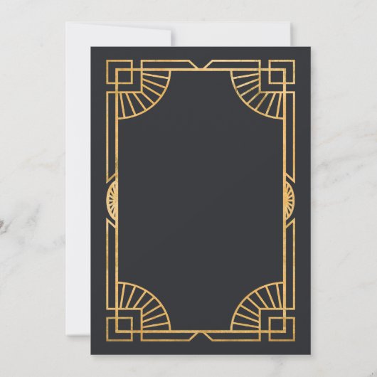 Vintage Art Deco Graduation Invitation 招待状 (裏面)