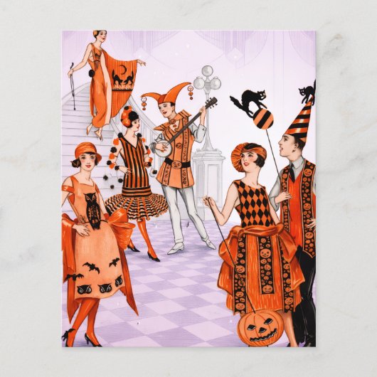Vintage Art Deco Halloween 1920s  チラシ (正面)