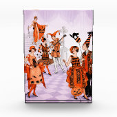 Vintage Art Deco Halloween Party Illustration フォトブロック (正面)
