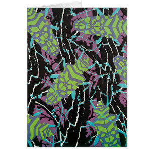 Vintage Art Deco Jazz Pochoir Beetles in Garden