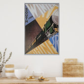 Vintage Art Deco Southern Railway travel ad ポスター (キッチン)