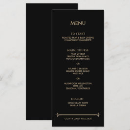 Vintage Art Deco Wedding Menu メニュー