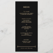 Vintage Art Deco Wedding Menu メニュー (正面)
