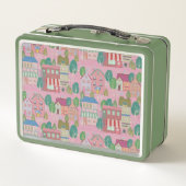 Vintage Art Lunch Box Green メタルランチボックス (裏面)